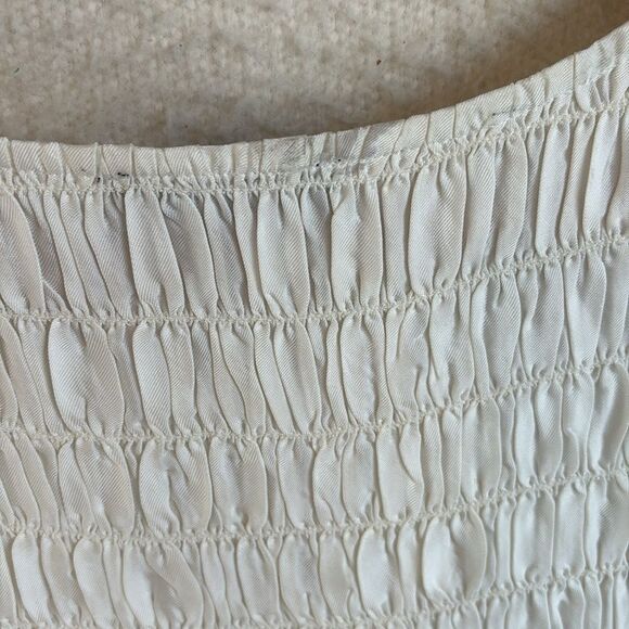 J Crew Maude dress in drapey viscose twill Womens Large Ivory White - Picture 4 of 10